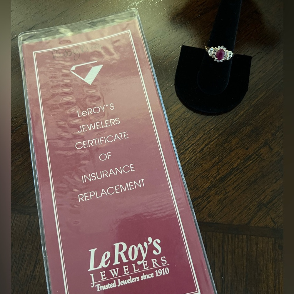 Genuine Ruby & Diamond Ring - image 3